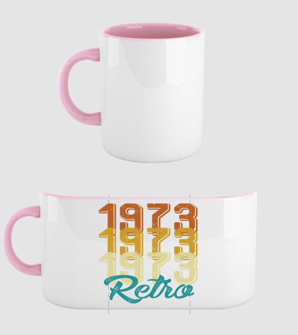 1973 retro model roz deschis pe tricou