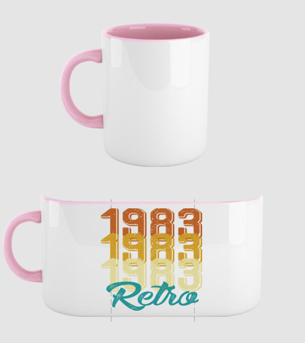 1983 retro model roz deschis pe tricou