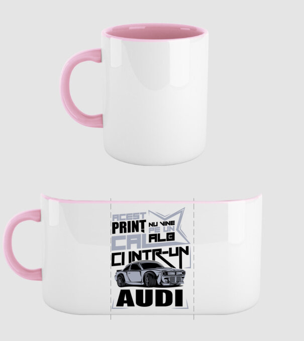 Acest prinț nu vine pe un cal alb, ci într-un Audi model roz deschis pe tricou