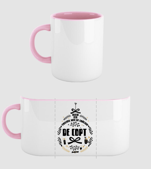 acesta este tricoul meu de Crăciun_de copt model roz deschis pe tricou