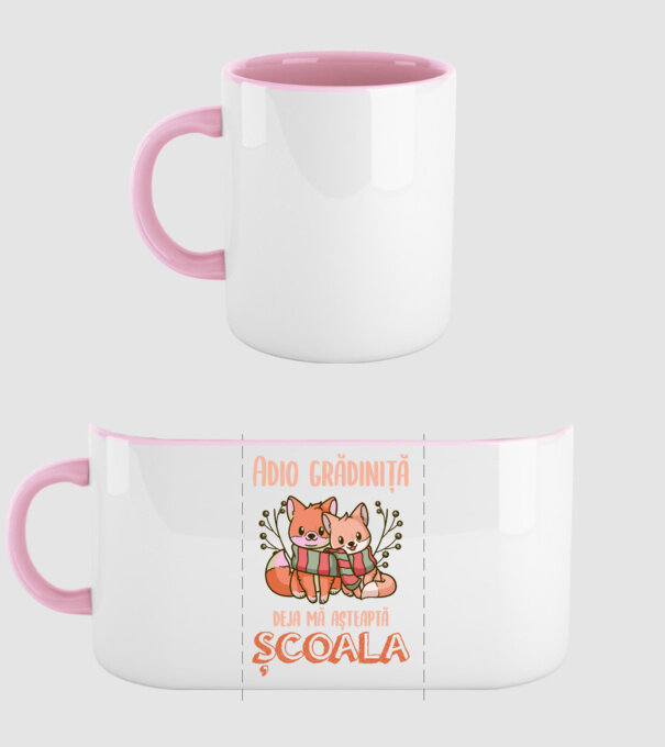 Adio grădiniță, deja mă așteaptă școala model roz deschis pe tricou
