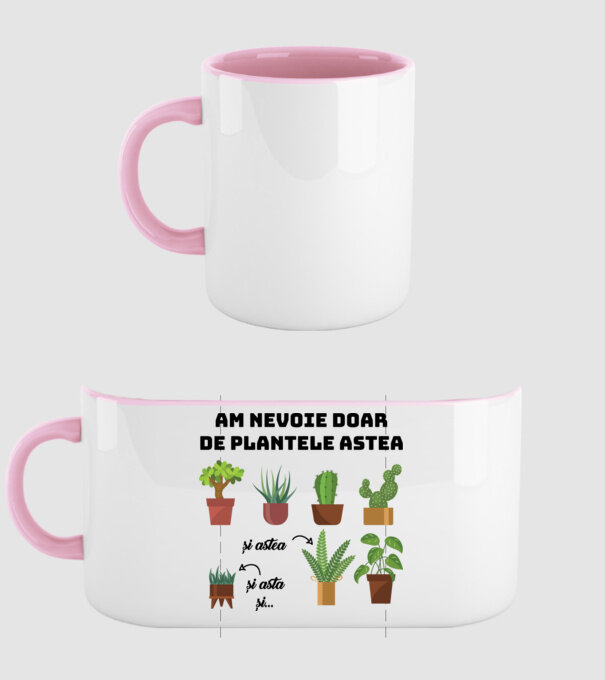 am nevoie doar de plantele astea model roz deschis pe tricou