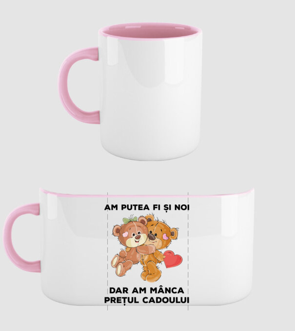 Am putea fi și noi, dar am mânca prețul cadoului model roz deschis pe tricou