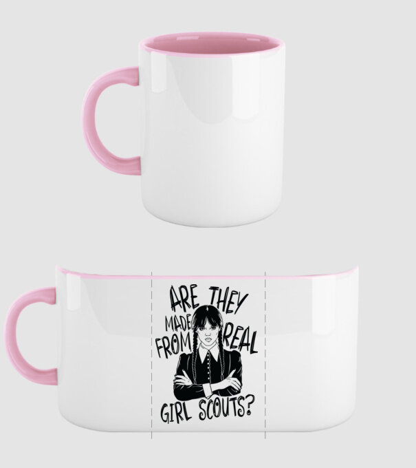 Are the made from real girl scouts model roz deschis pe tricou