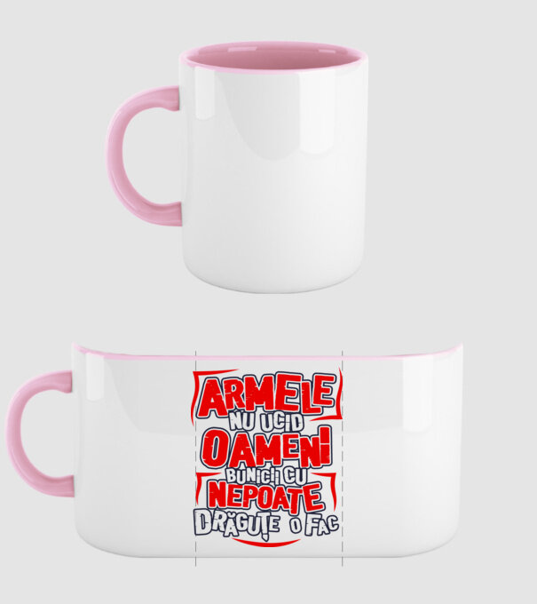 Armele nu ucid oameni, bunicii cu nepoate drăguțe o fac model roz deschis pe tricou