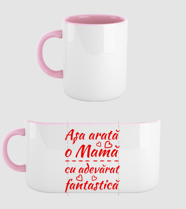 Așa arată o Mamă cu adevărat fantastică model roz deschis pe tricou