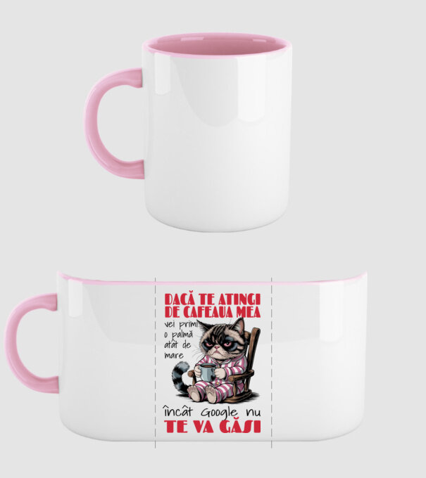 atinge cafeaua mea și nici măcar Google nu te va găsi Alb model roz deschis pe tricou