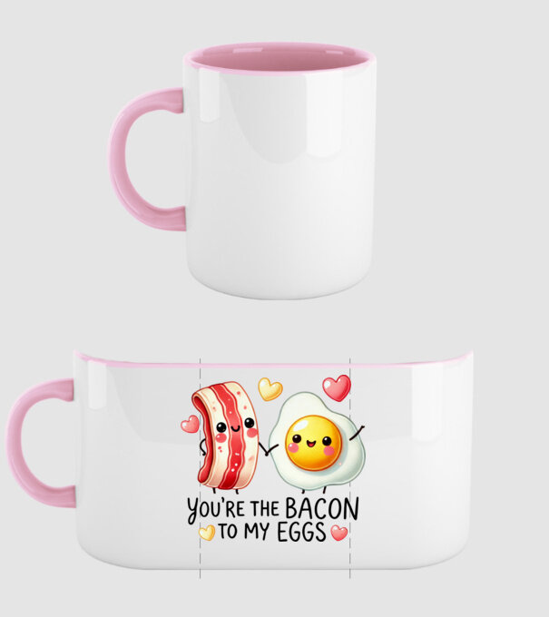 Bacon to my Eggs model roz deschis pe tricou