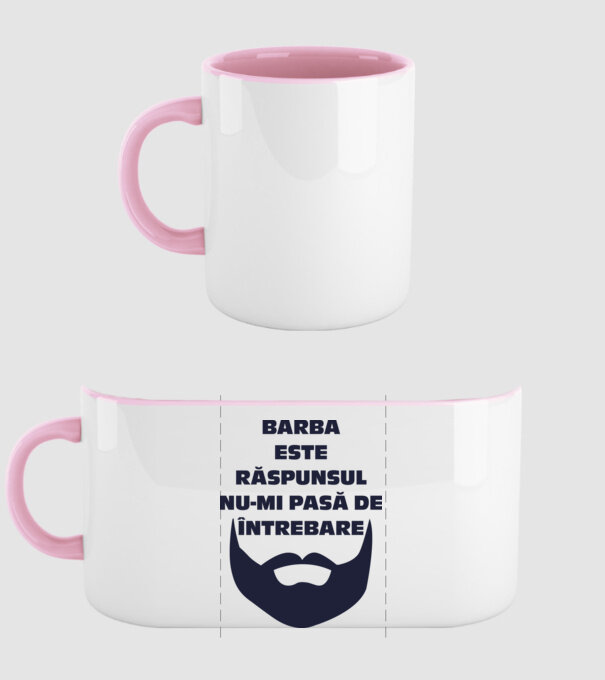 barba este răspunsul, nu-mi pasă de întrebare model roz deschis pe tricou