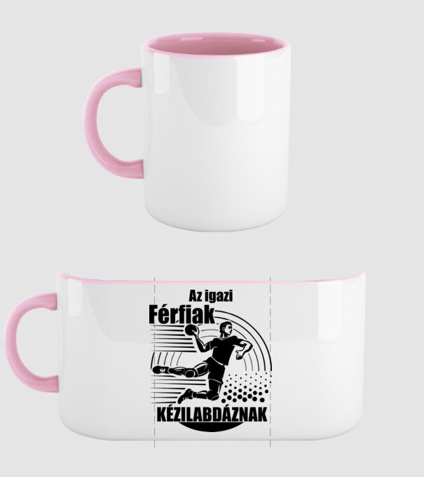 Bărbații adevărați joacă handbal model roz deschis pe tricou