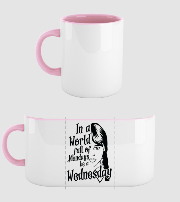  Be a Wednesday model roz deschis pe tricou