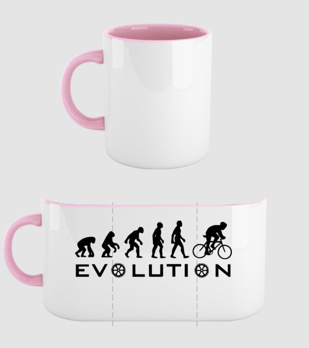 Bike evolution model roz deschis pe tricou