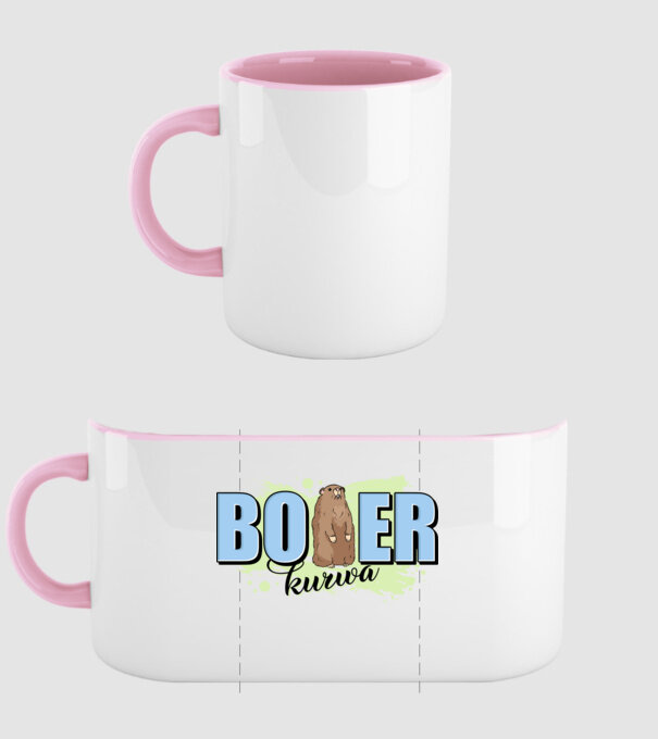 Bober Kurwa model roz deschis pe tricou