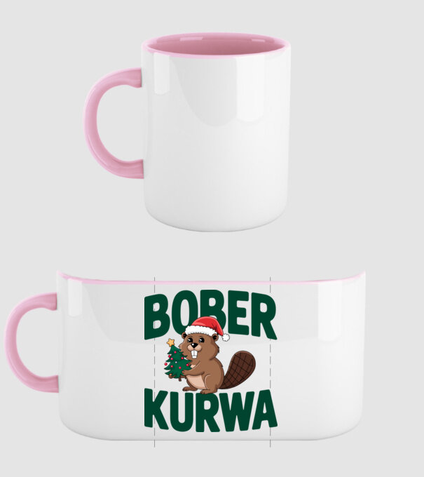 Bober kurwa xmas model roz deschis pe tricou