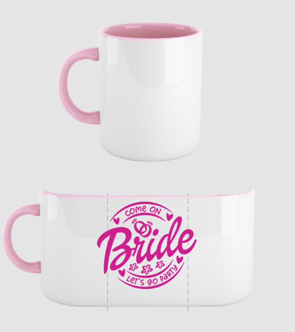 Bride Barbie lets go party model roz deschis pe tricou