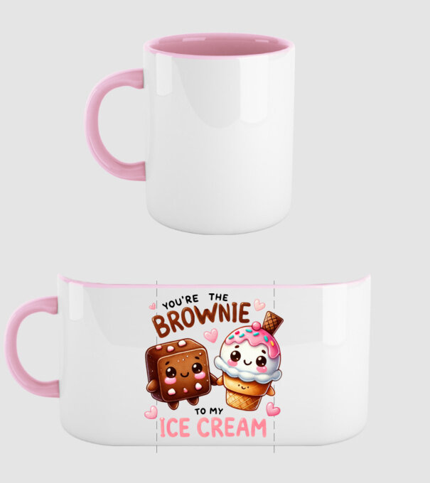 Brownie to my Ice Cream model roz deschis pe tricou