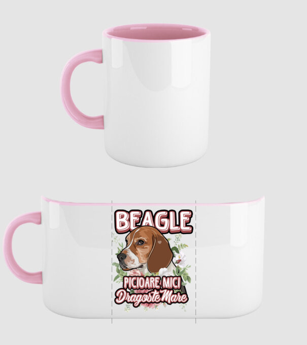 Bulldog francez picioare mici dragoste mare model roz deschis pe tricou