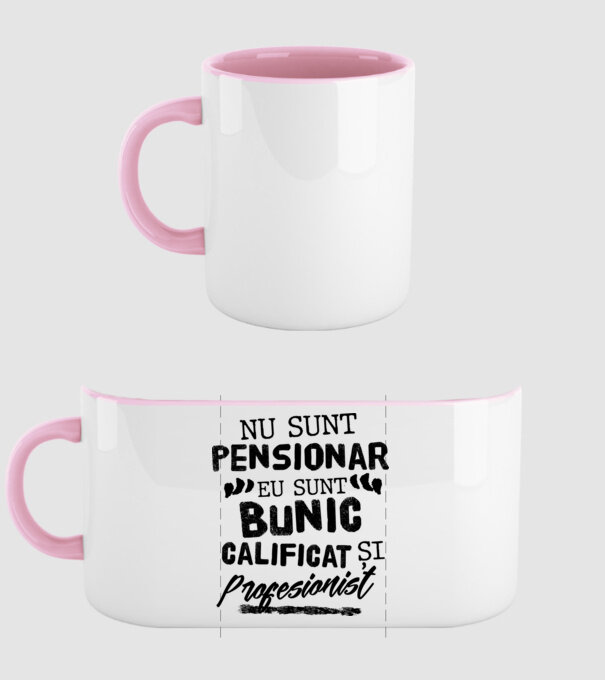 Bunicul profesionist model roz deschis pe tricou