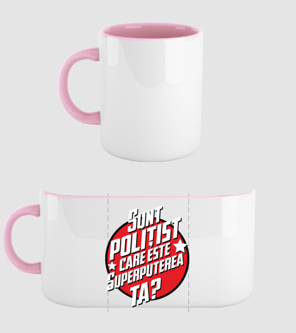 sunt polițist, care este superputerea ta? model roz deschis pe tricou