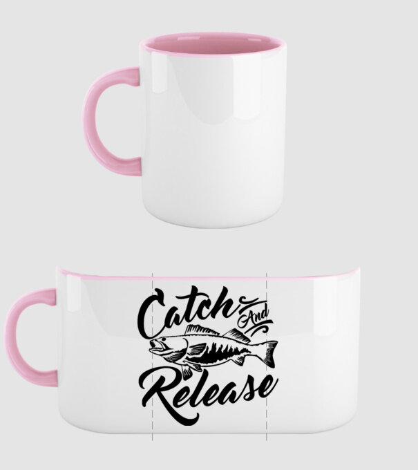 Catch and release model roz deschis pe tricou