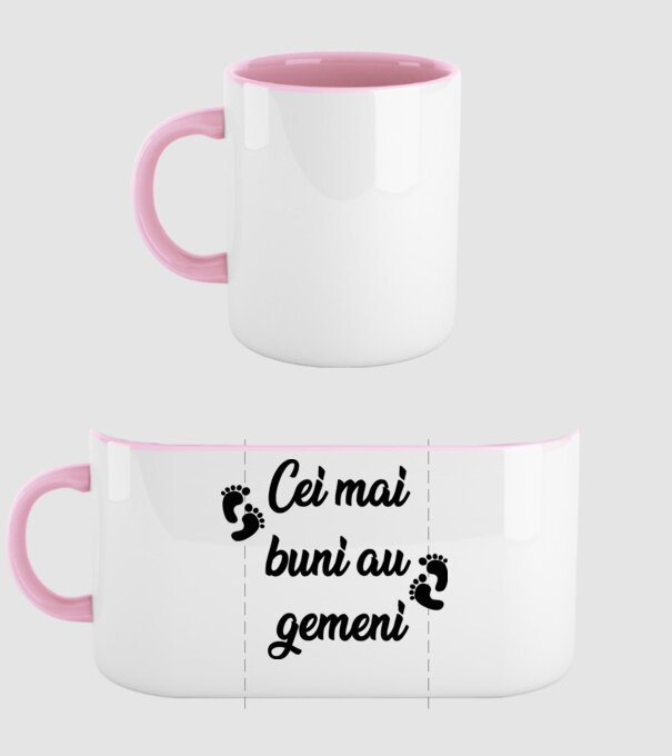 Cei mai buni au gemeni model roz deschis pe tricou