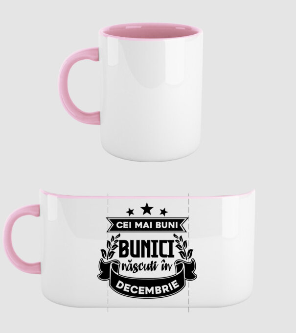 Cei mai BUNI BUNICI sunt născuți în decembrie model roz deschis pe tricou