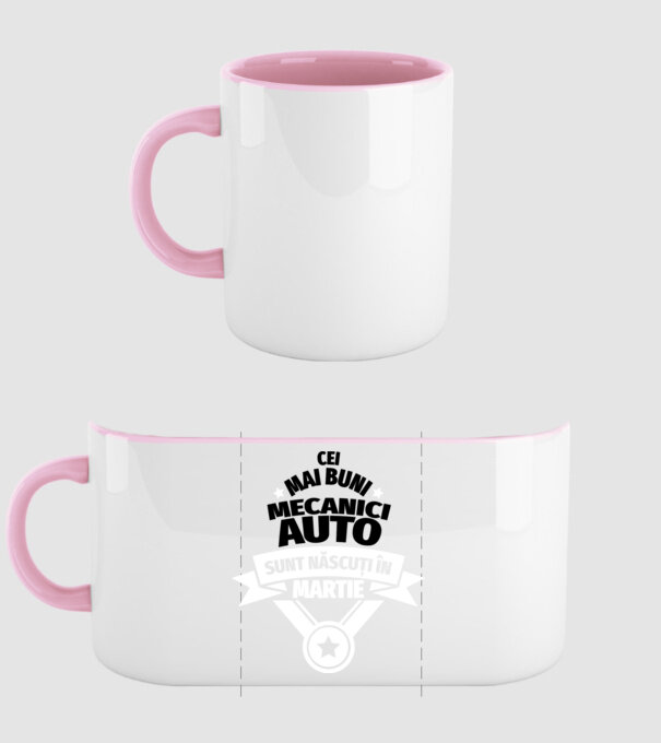 Cei mai buni mecanici auto sunt născuți în Martie model roz deschis pe tricou
