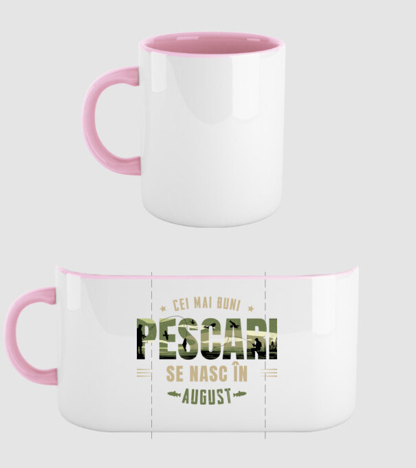 Cei mai buni pescari se nasc în august model roz deschis pe tricou