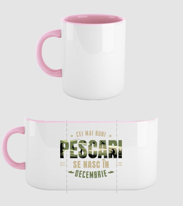 Cei mai buni pescari se nasc în decembrie model roz deschis pe tricou
