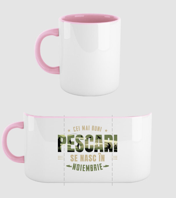 Cei mai buni pescari se nasc în noiembrie model roz deschis pe tricou