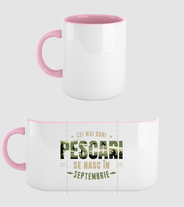 Cei mai buni pescari se nasc în septembrie model roz deschis pe tricou