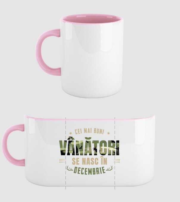 Cei mai buni vânători se nasc în decembrie model roz deschis pe tricou