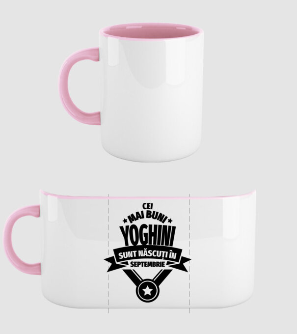 Cei mai buni yoghini sunt născuți în septembrie model roz deschis pe tricou