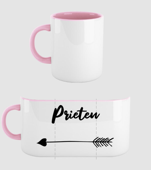 prieten model roz deschis pe tricou