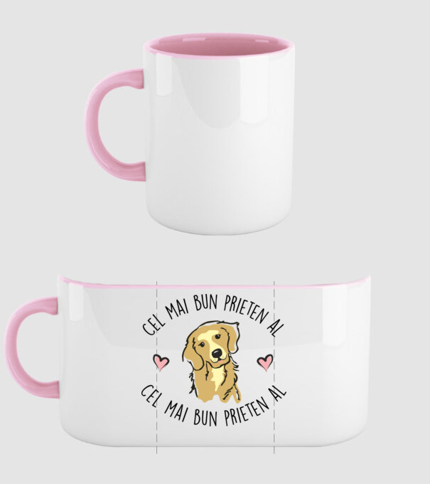 Cel mai bun prieten al meu este un golden retriever model roz deschis pe tricou