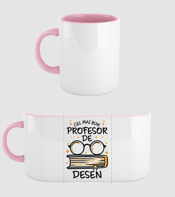 Cel mai profesor de desen model roz deschis pe tricou