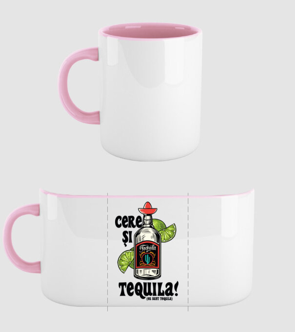 cere și tequila! (eu sunt tequila) model roz deschis pe tricou