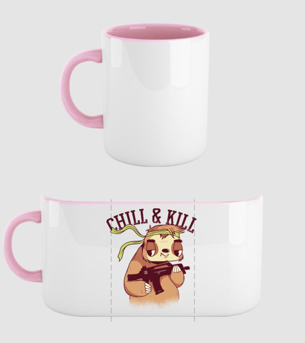 chill and kill model roz deschis pe tricou