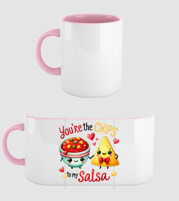 Chips to my Salsa model roz deschis pe tricou