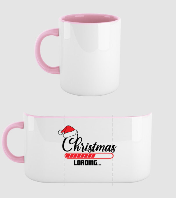 Christmas is loading model roz deschis pe tricou