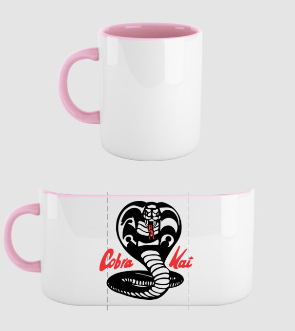 cobra kai classic logo model roz deschis pe tricou