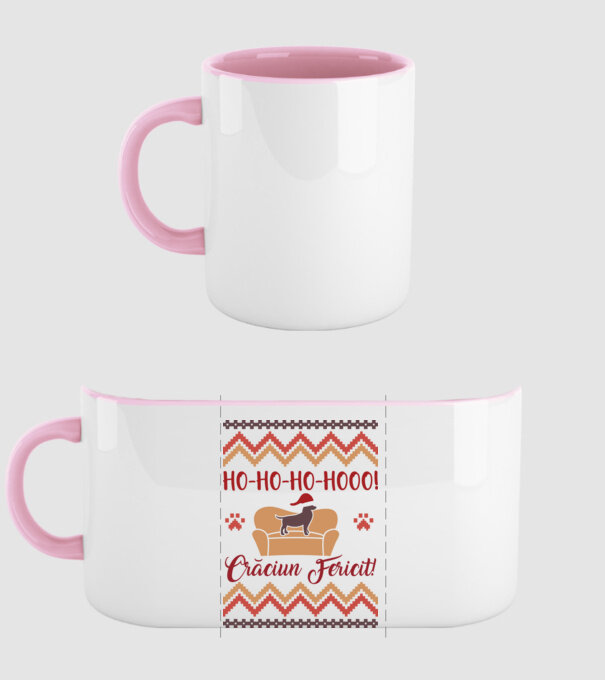 un Crăciun ho-ho-hoo-hoo fericit! model roz deschis pe tricou
