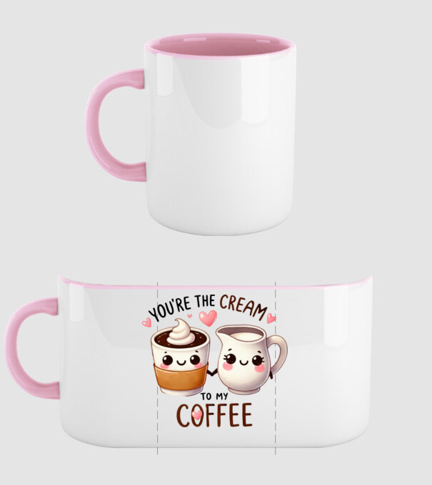 Cream to my Coffee model roz deschis pe tricou