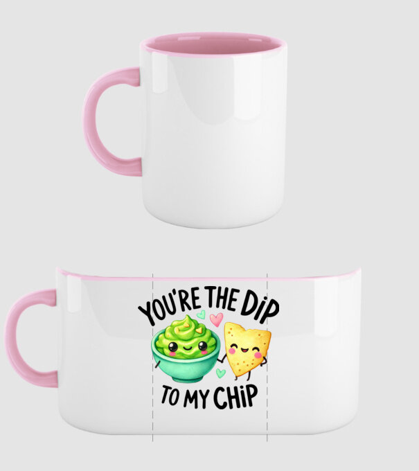 Dip to my Chip model roz deschis pe tricou