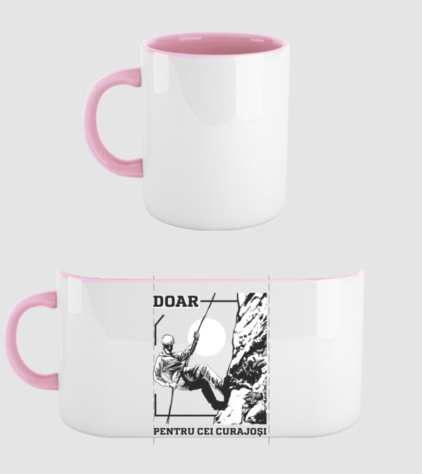 Doar pentru cei curajoși model roz deschis pe tricou