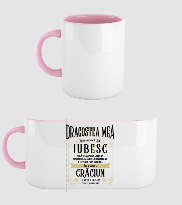 Dragostea mea model roz deschis pe tricou