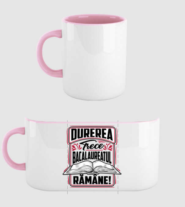 Durerea trece_bacalaureatul rămâne model roz deschis pe tricou