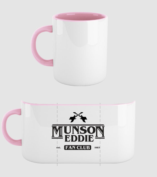 eddie munson fan club model roz deschis pe tricou