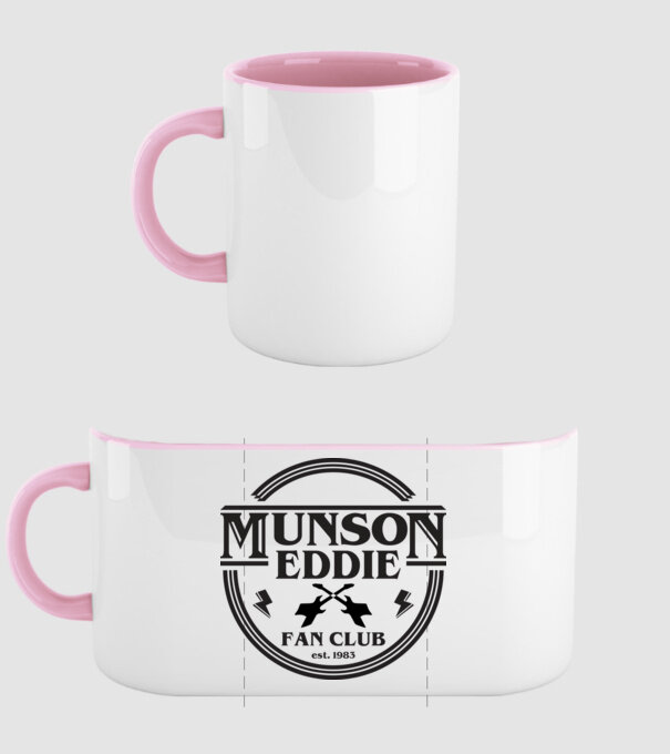 eddie munson fan club est 1983 model roz deschis pe tricou