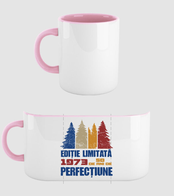 Ediție limitată 1973 - 50 de ani de perfecțiune model roz deschis pe tricou